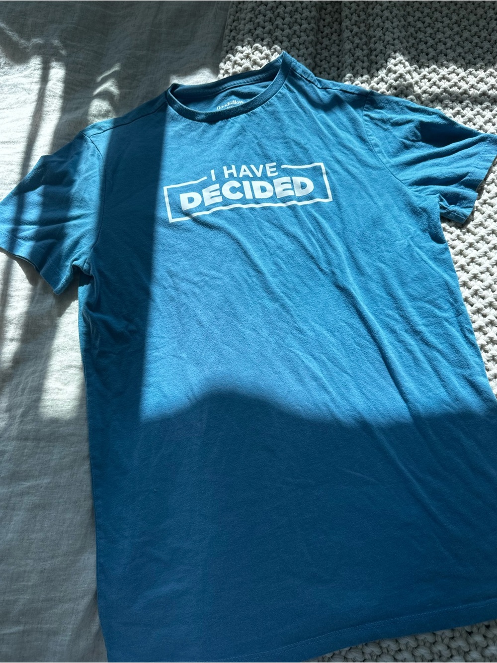 Goodfellow & Co Blue 'I Have Decided' Graphic Short Sleeve Tee